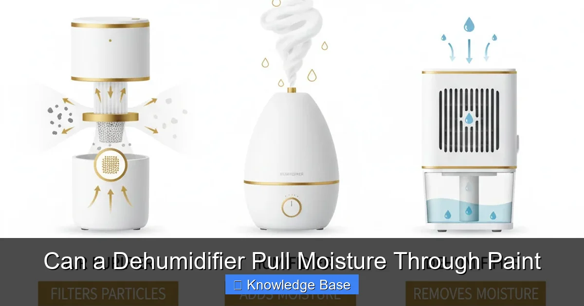 Can a Dehumidifier Pull Moisture Through Paint