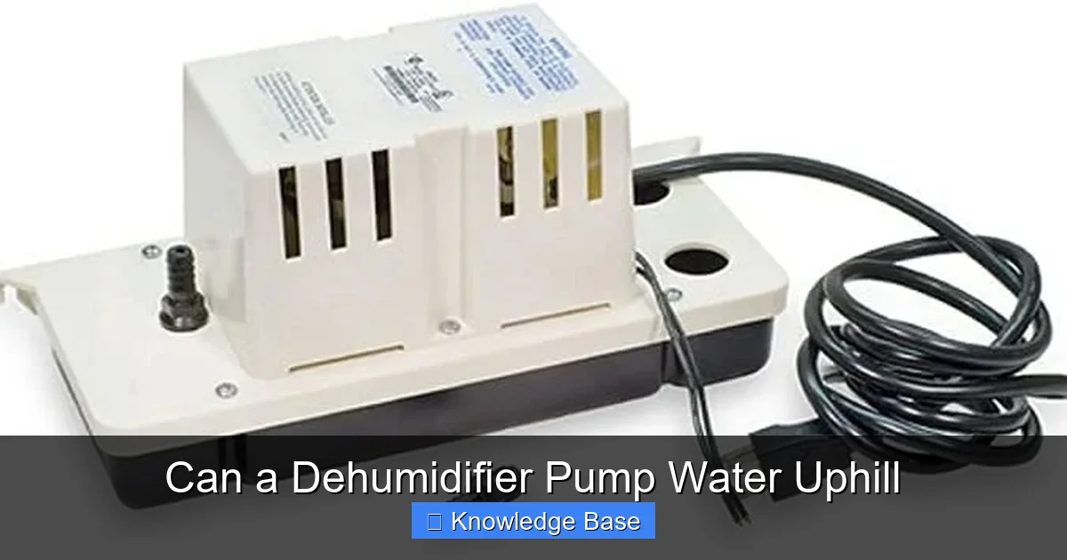 Can a Dehumidifier Pump Water Uphill