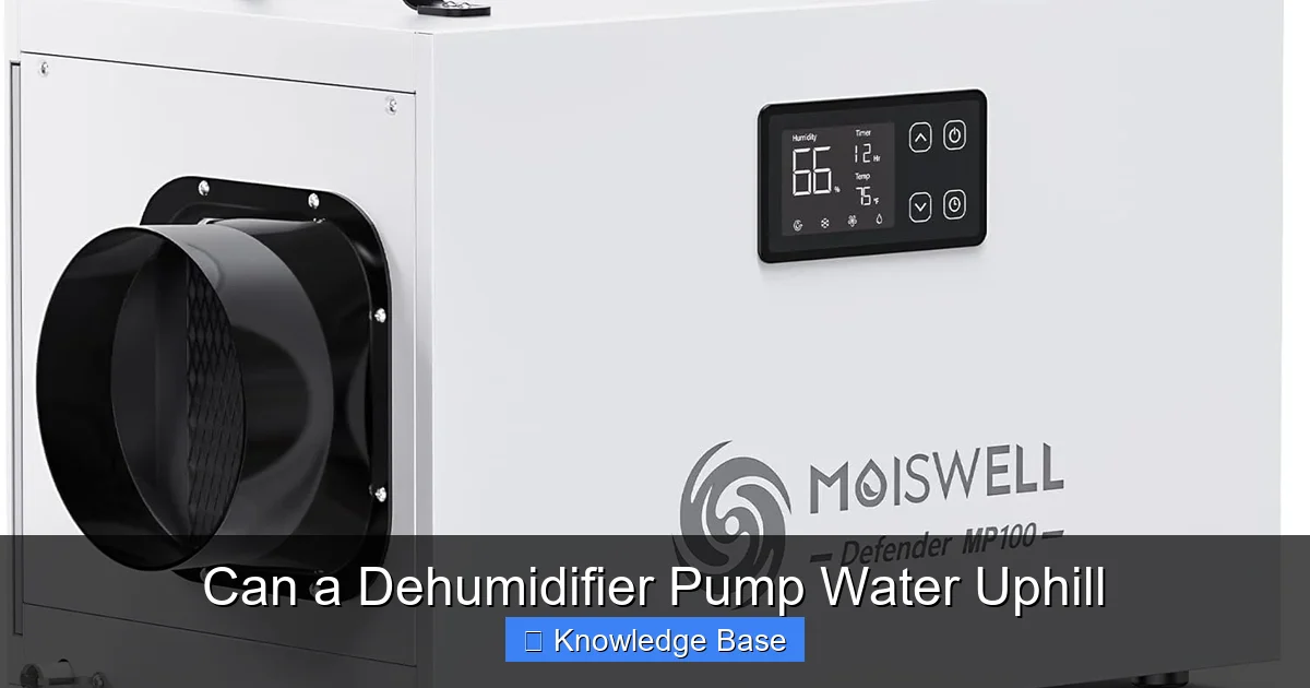 Can a Dehumidifier Pump Water Uphill
