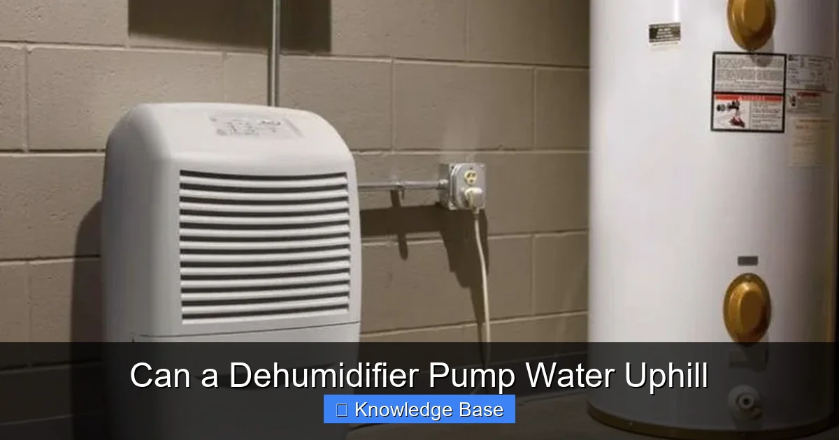 Can a Dehumidifier Pump Water Uphill
