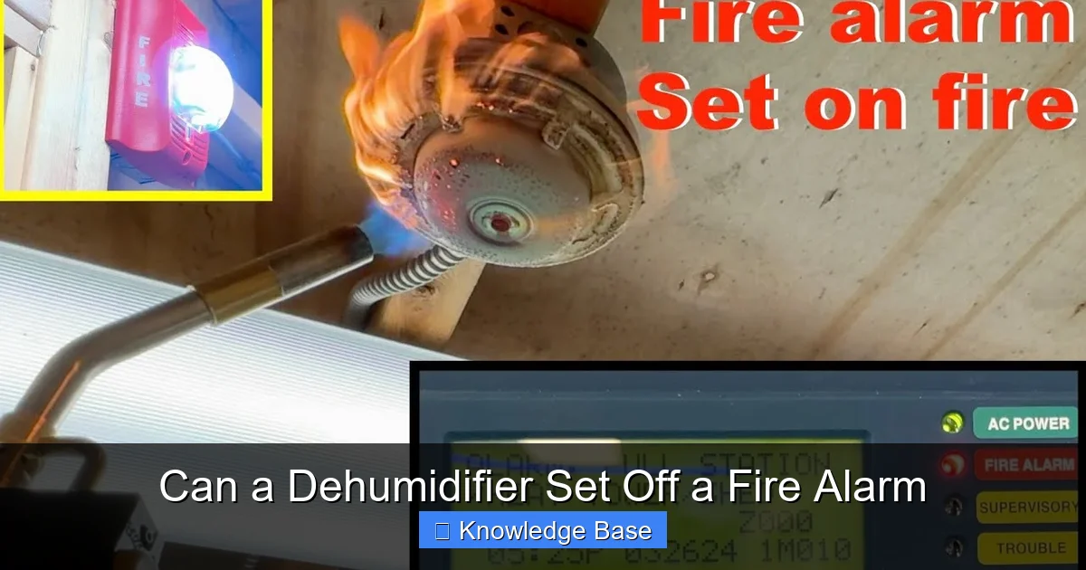 Can a Dehumidifier Set Off a Fire Alarm