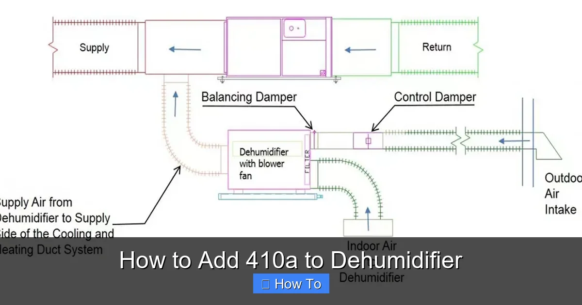 How to Add 410a to Dehumidifier