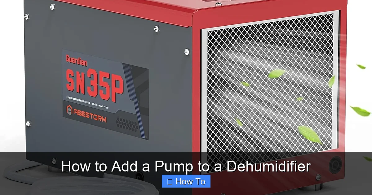 How to Add a Pump to a Dehumidifier