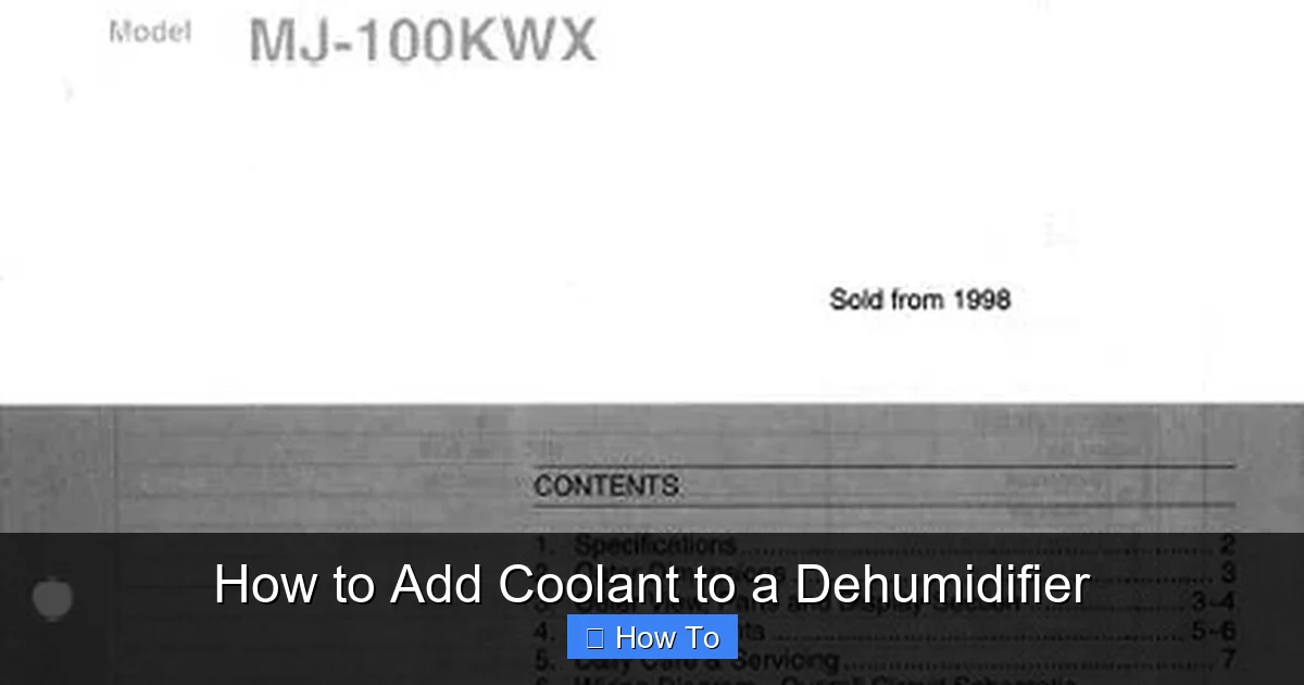 How to Add Coolant to a Dehumidifier