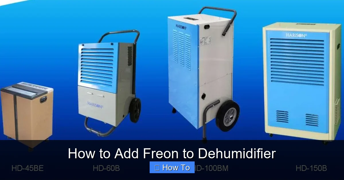 How to Add Freon to Dehumidifier