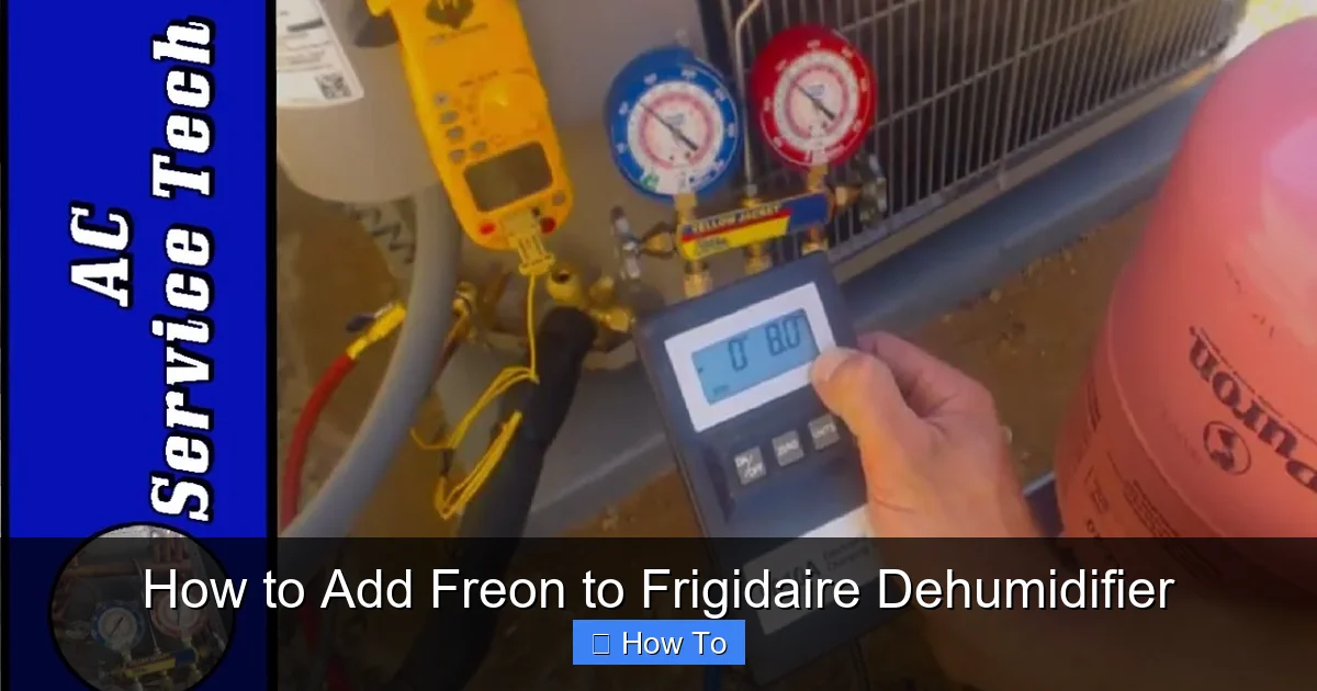 How to Add Freon to Frigidaire Dehumidifier