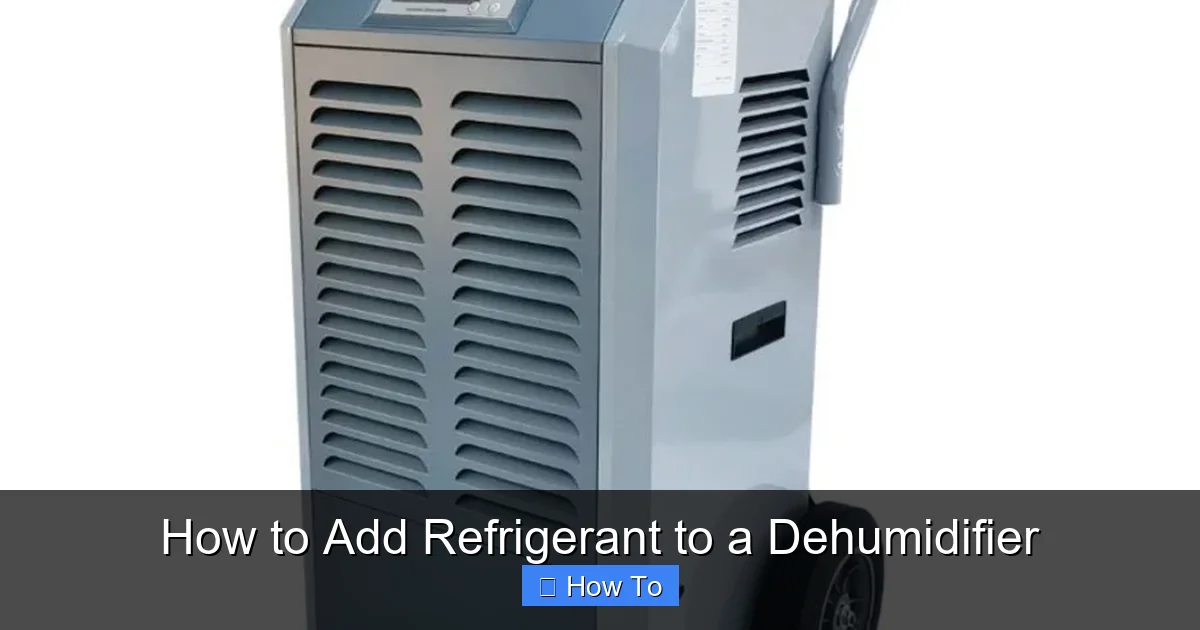 How to Add Refrigerant to a Dehumidifier