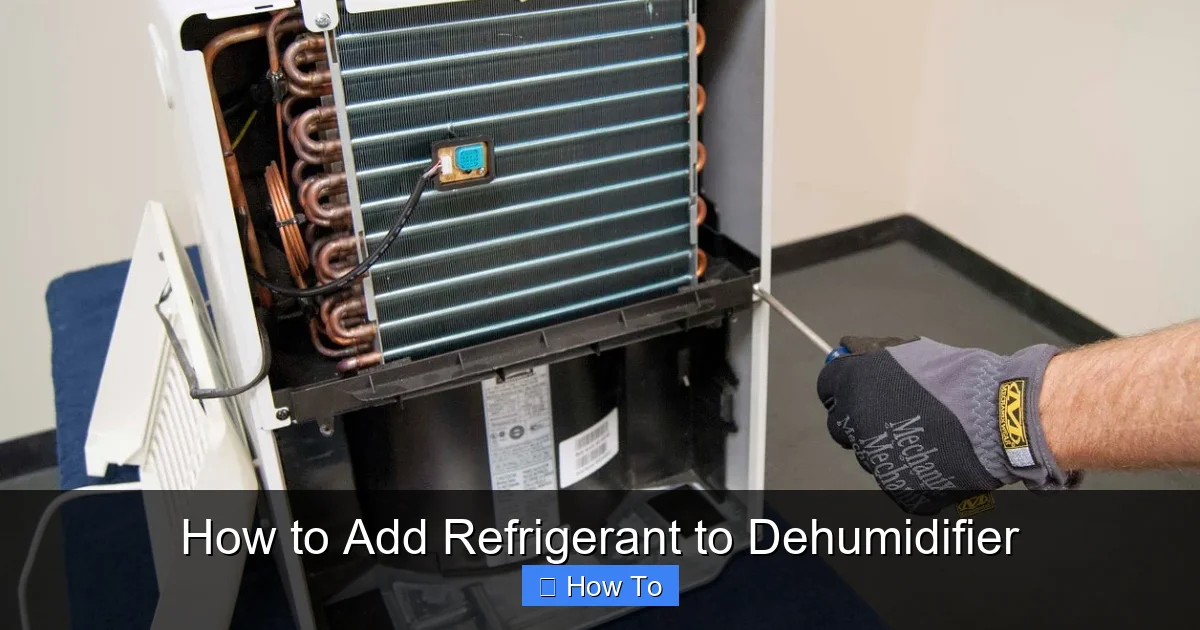 How to Add Refrigerant to Dehumidifier