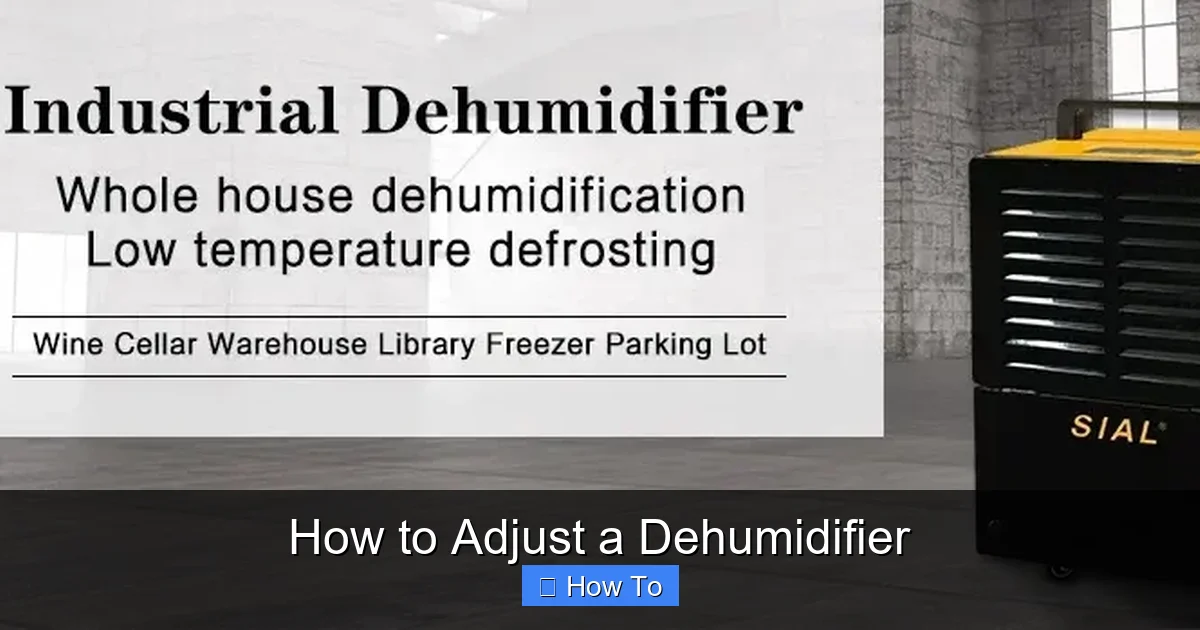 How to Adjust a Dehumidifier