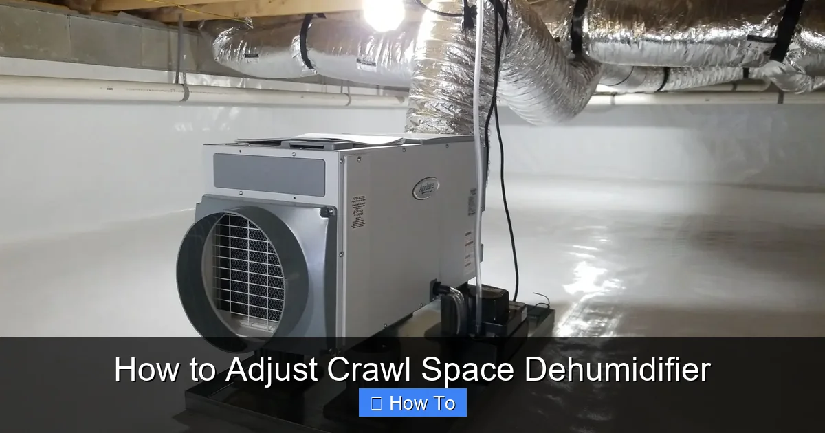 How to Adjust Crawl Space Dehumidifier