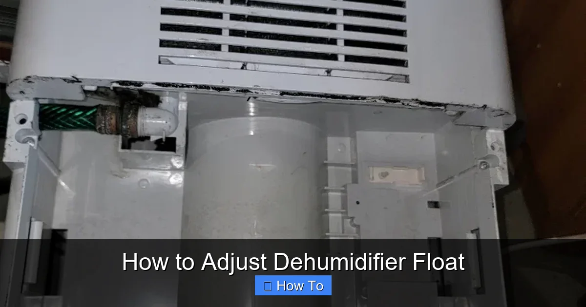 How to Adjust Dehumidifier Float