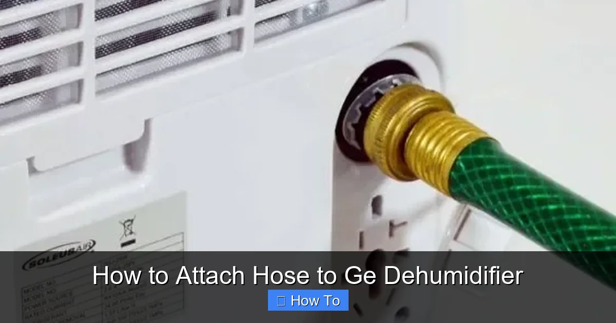 How to Attach Hose to Ge Dehumidifier