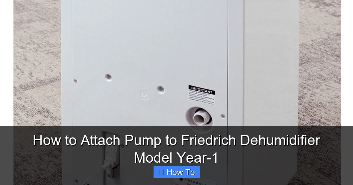 How to Attach Pump to Friedrich Dehumidifier Model Year-1