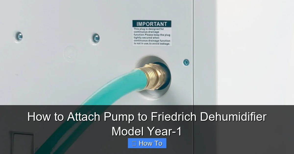 How to Attach Pump to Friedrich Dehumidifier Model Year-1
