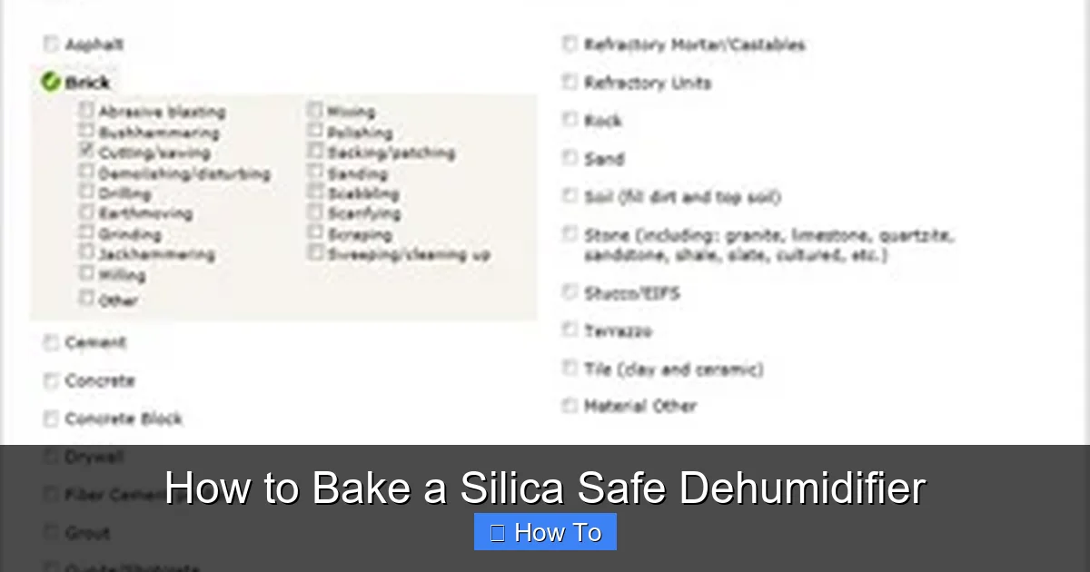 How to Bake a Silica Safe Dehumidifier