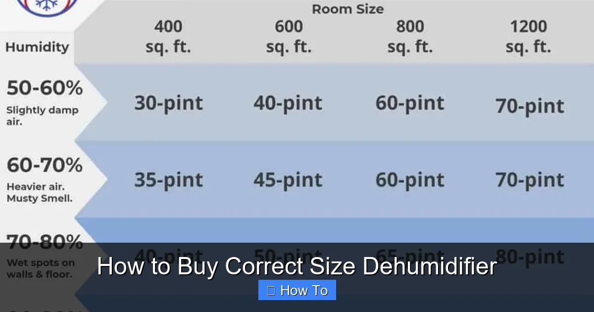 How to Buy Correct Size Dehumidifier