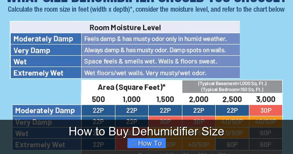 How to Buy Dehumidifier Size