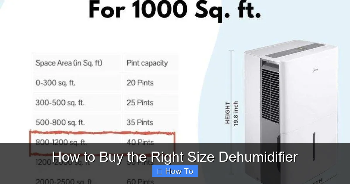 How to Buy the Right Size Dehumidifier