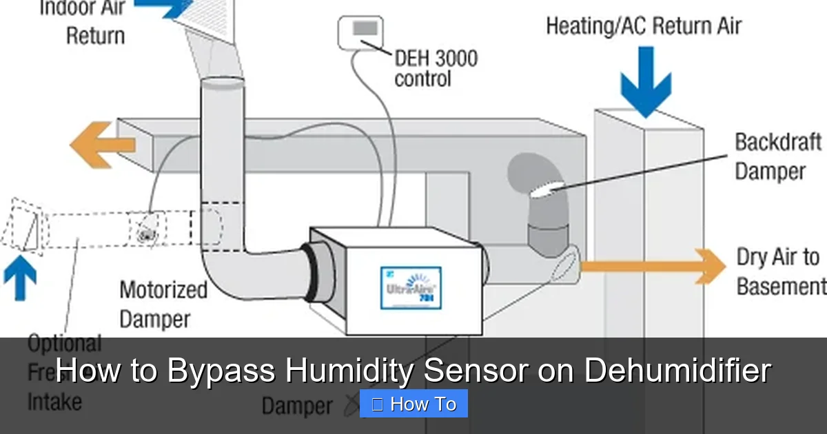 How to Bypass Humidity Sensor on Dehumidifier