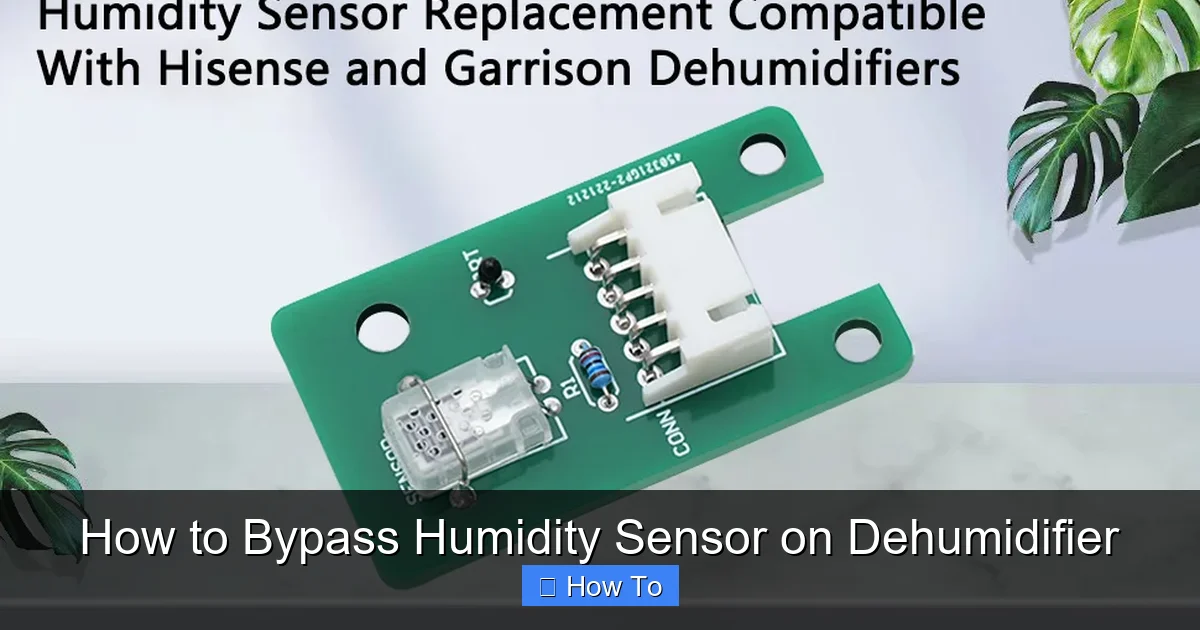 How to Bypass Humidity Sensor on Dehumidifier