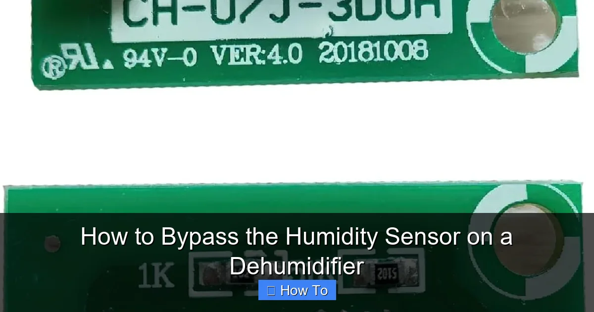 How to Bypass the Humidity Sensor on a Dehumidifier