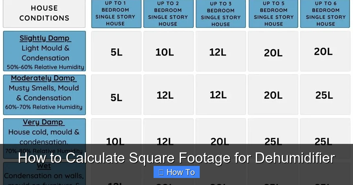 How to Calculate Square Footage for Dehumidifier