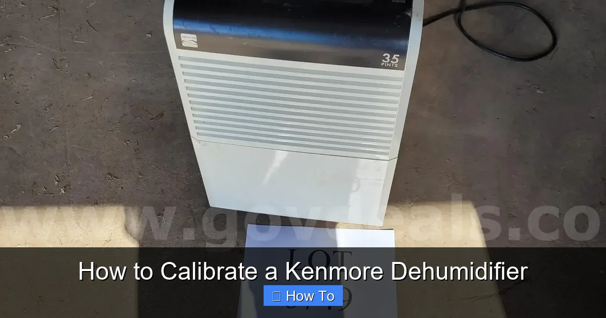 How to Calibrate a Kenmore Dehumidifier
