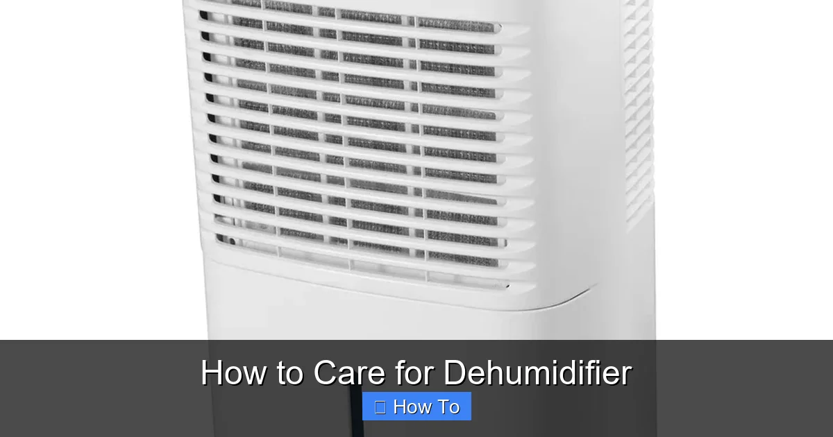 How to Care for Dehumidifier