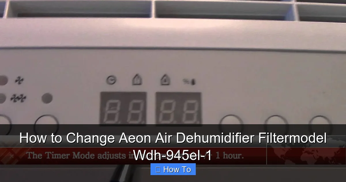 How to Change Aeon Air Dehumidifier Filtermodel Wdh-945el-1