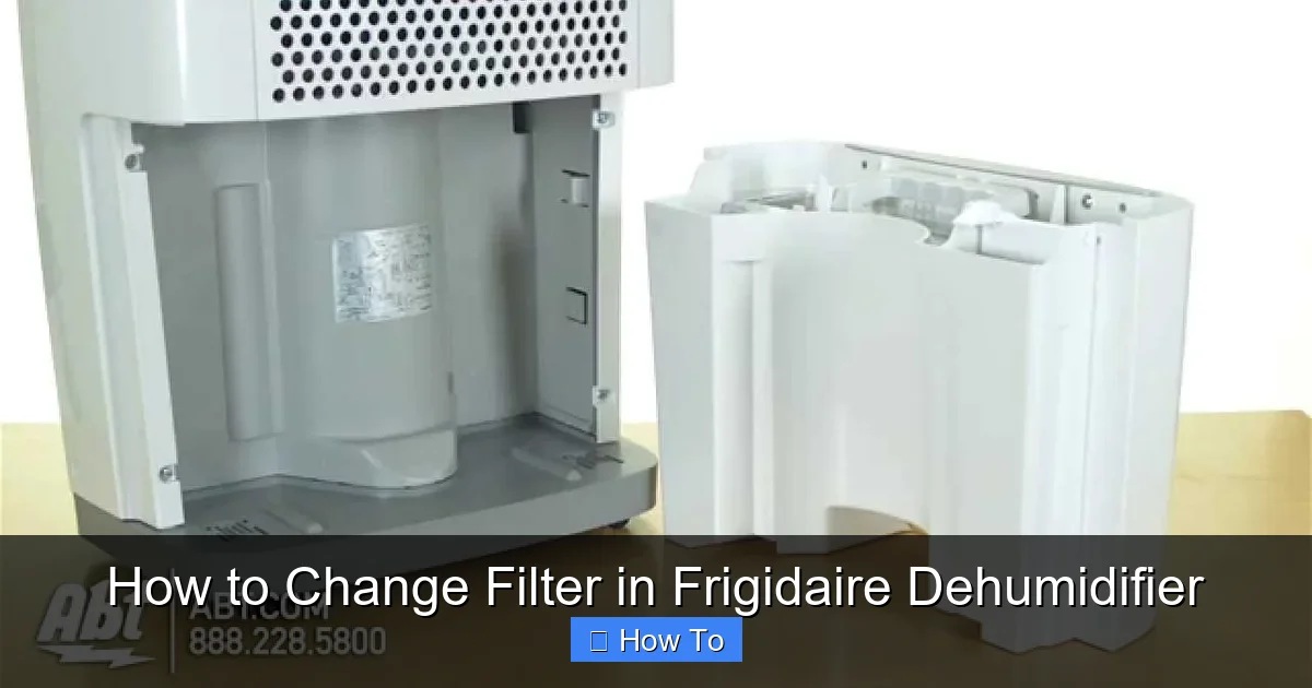 How to Change Filter in Frigidaire Dehumidifier