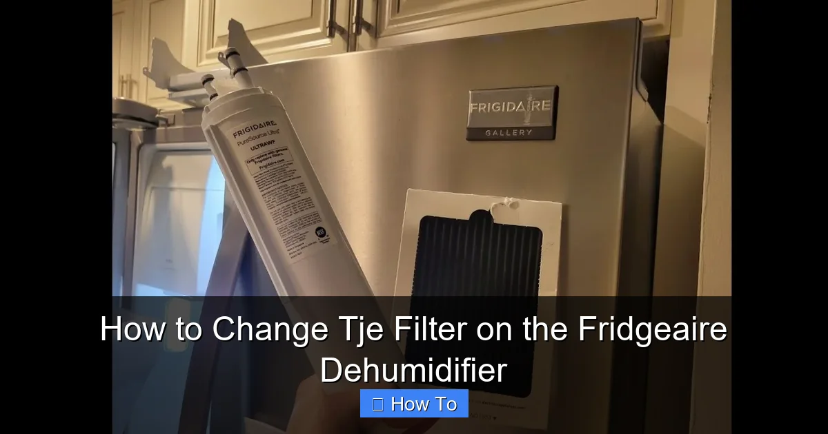 How to Change Tje Filter on the Fridgeaire Dehumidifier