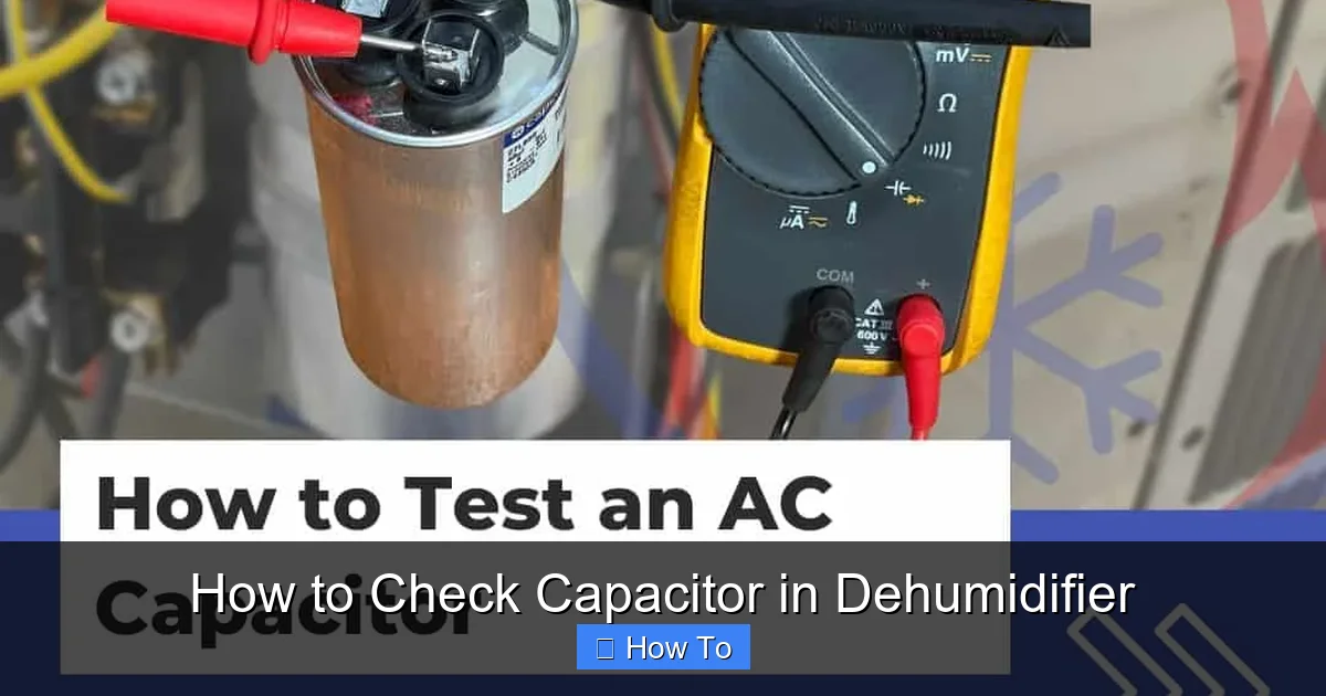 How to Check Capacitor in Dehumidifier