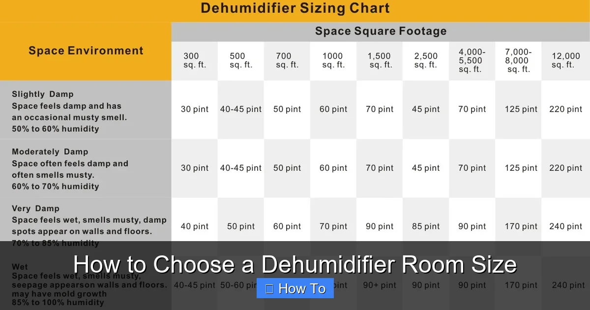 How to Choose a Dehumidifier Room Size