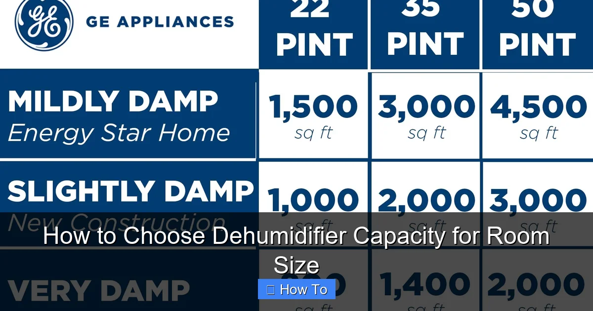 How to Choose Dehumidifier Capacity for Room Size