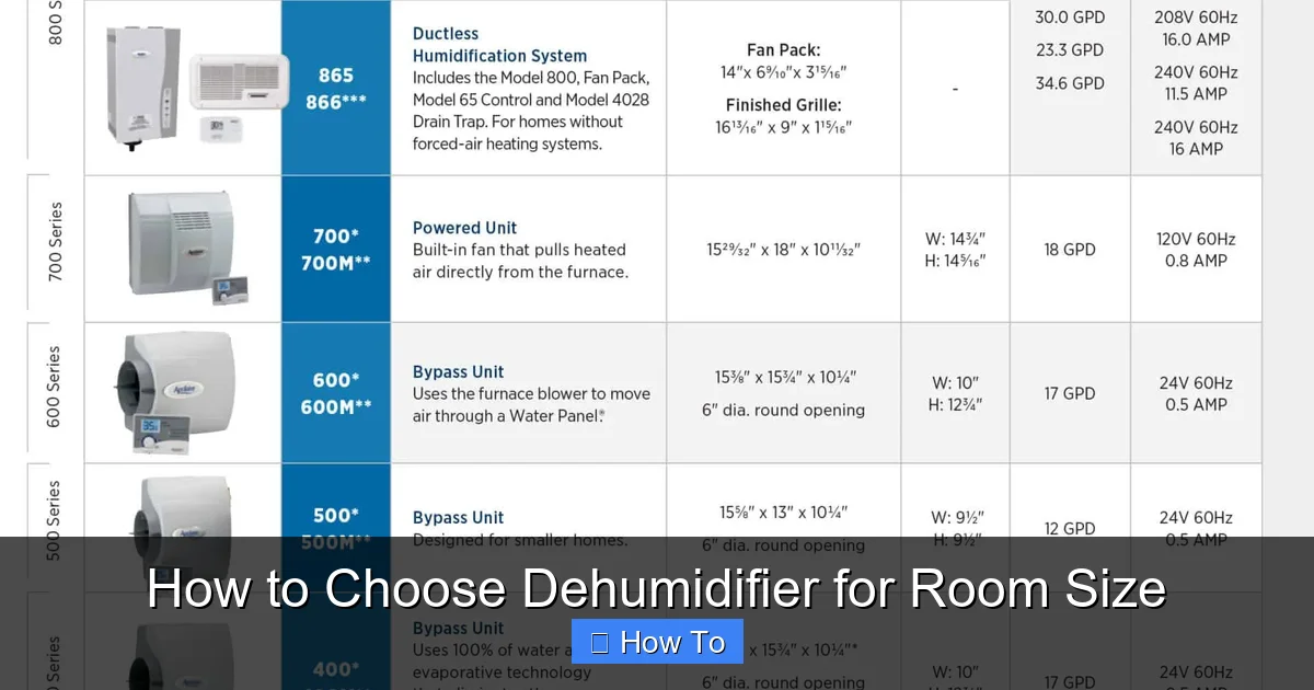 How to Choose Dehumidifier for Room Size