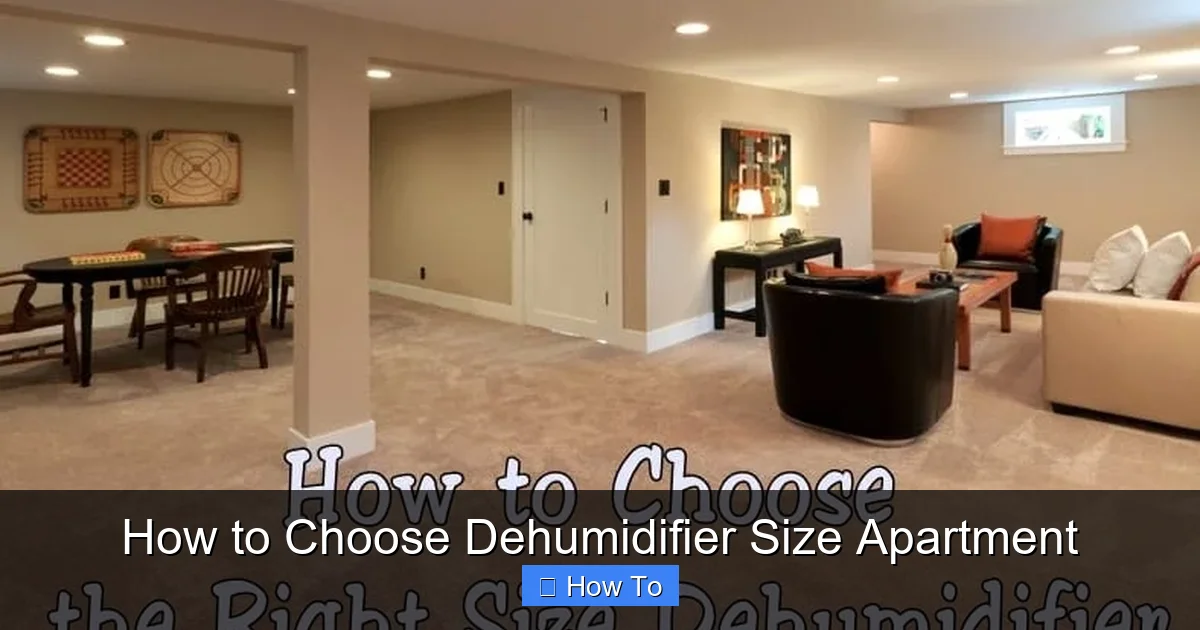 How to Choose Dehumidifier Size Apartment