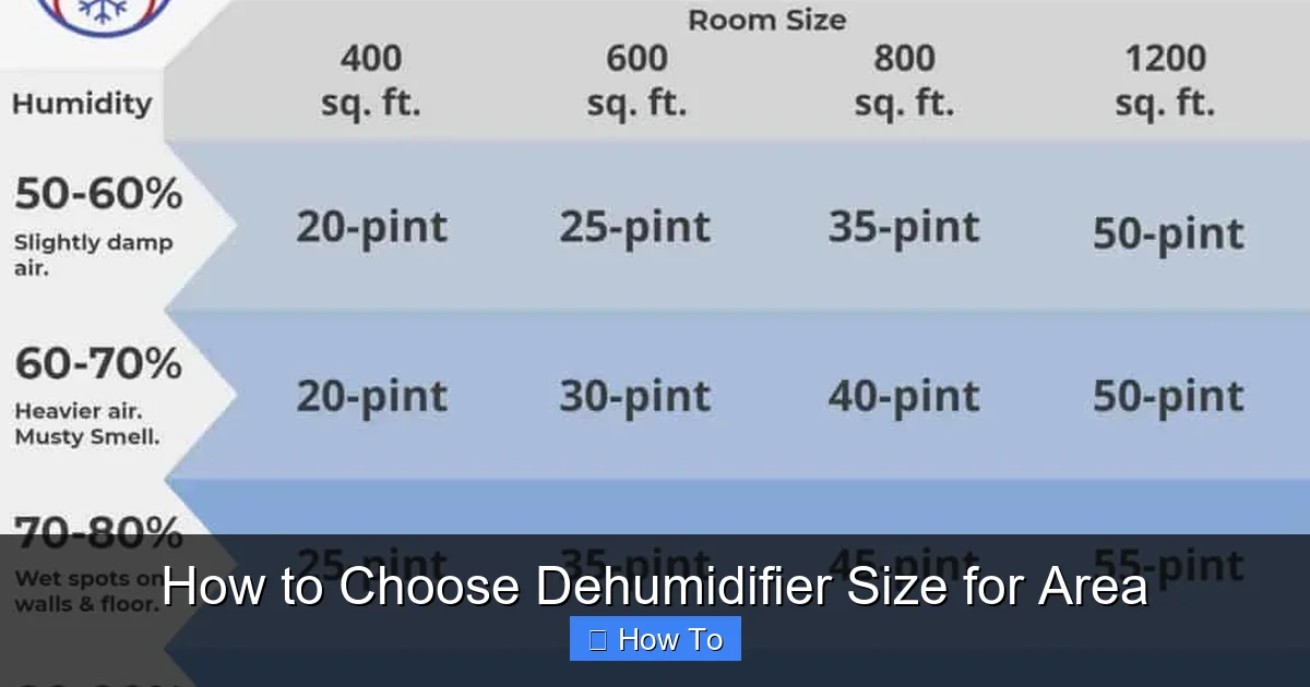 How to Choose Dehumidifier Size for Area