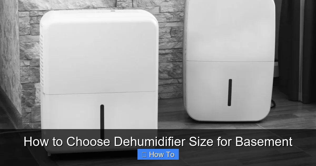 How to Choose Dehumidifier Size for Basement