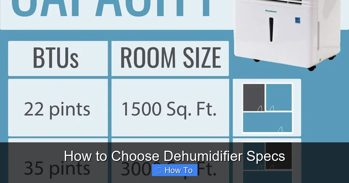 How to Choose Dehumidifier Specs