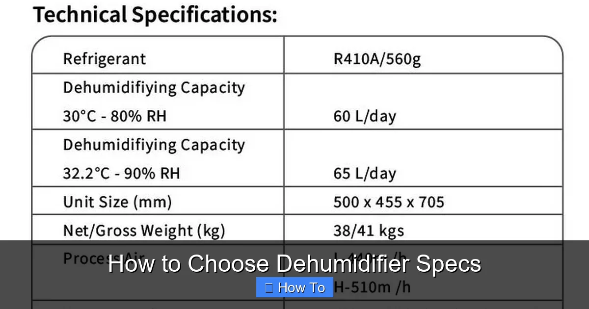 How to Choose Dehumidifier Specs