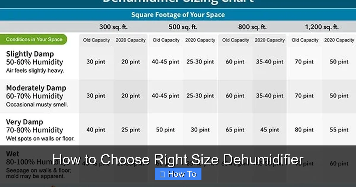 How to Choose Right Size Dehumidifier