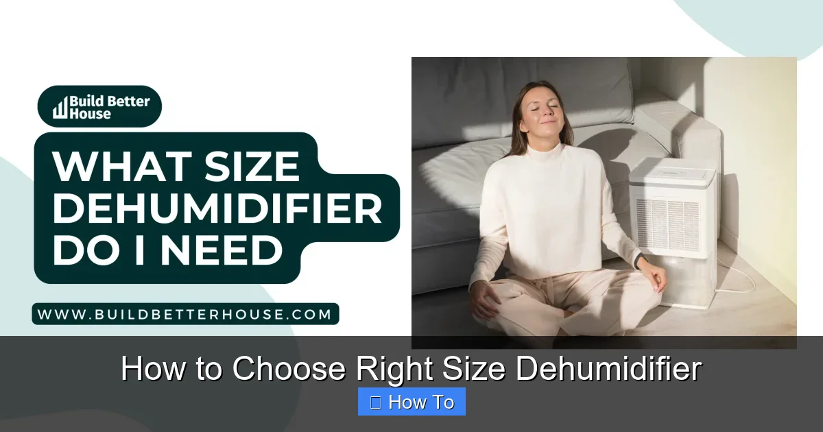 How to Choose Right Size Dehumidifier