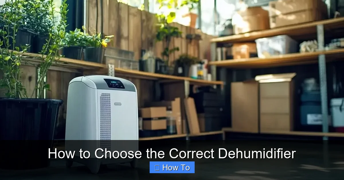 How to Choose the Correct Dehumidifier