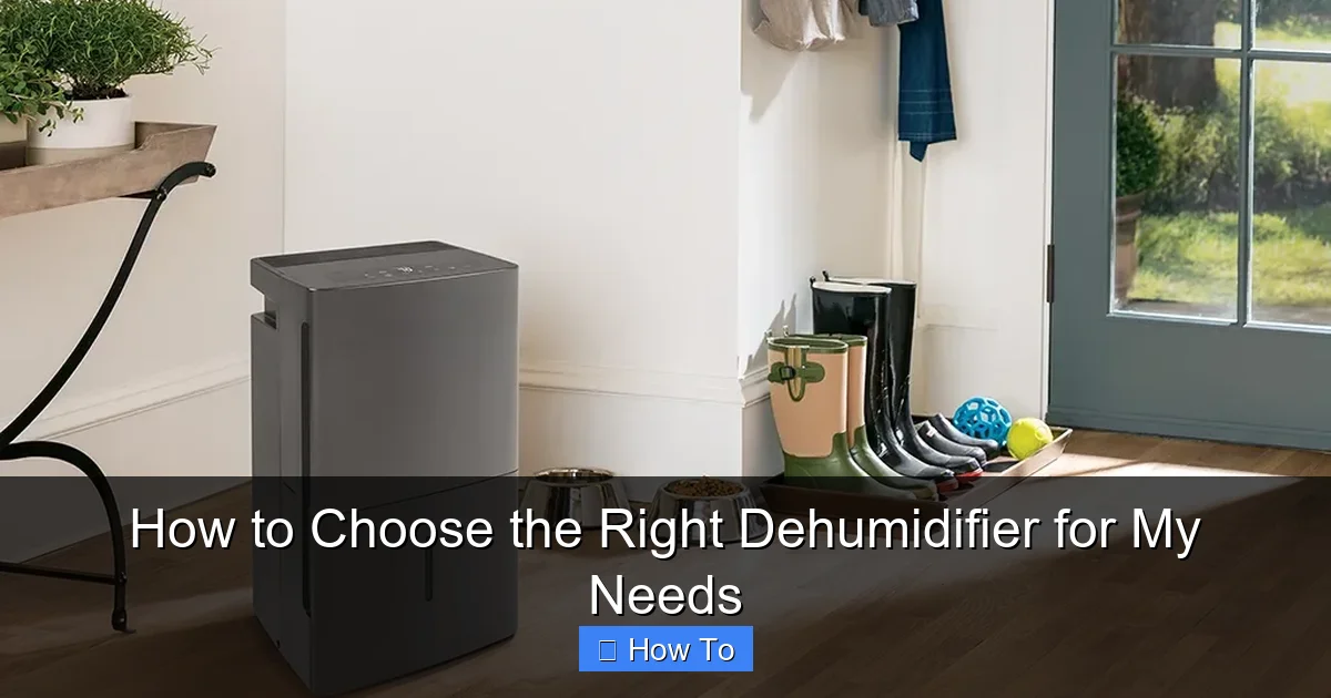 How to Choose the Right Dehumidifier for My Needs