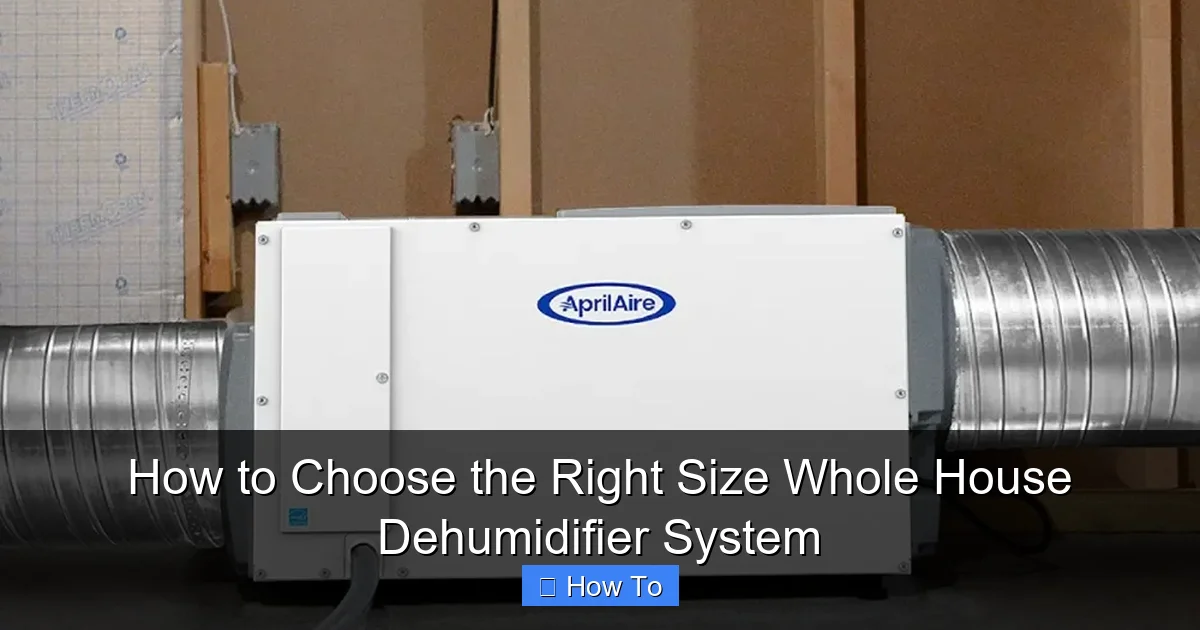 How to Choose the Right Size Whole House Dehumidifier System