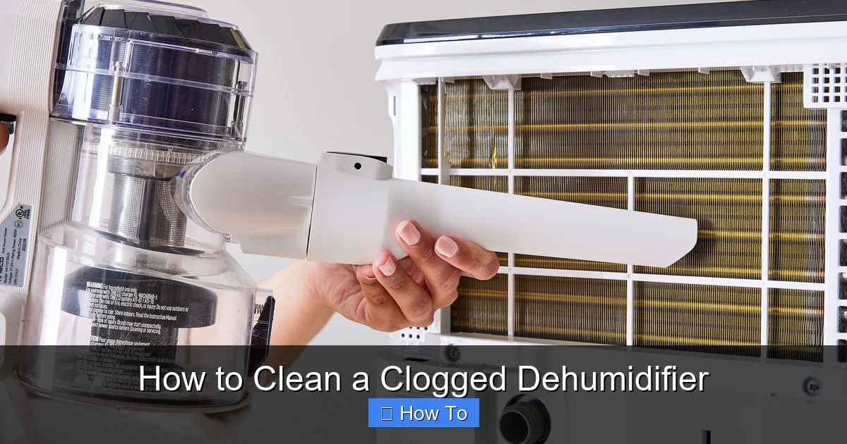 How to Clean a Clogged Dehumidifier