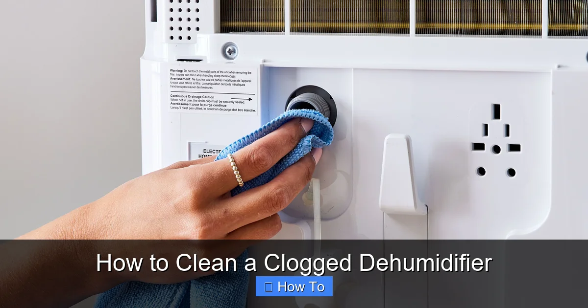 How to Clean a Clogged Dehumidifier