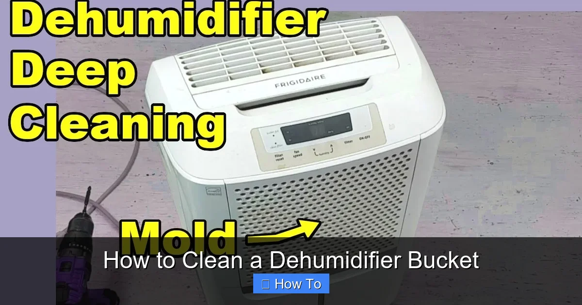 How to Clean a Dehumidifier Bucket