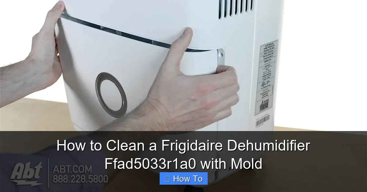 How to Clean a Frigidaire Dehumidifier Ffad5033r1a0 with Mold