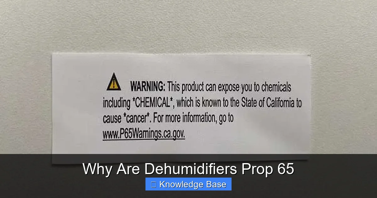 Why Are Dehumidifiers Prop 65